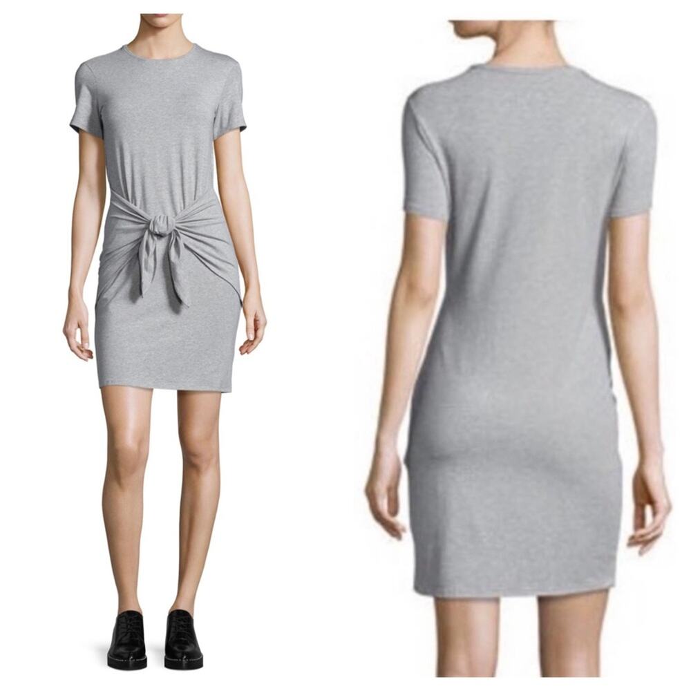 THEORY Dakui Rubric Tie-Waist T-Shirt Dress